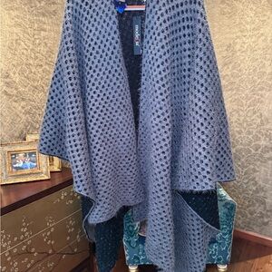 Elegant Gray Women's Poncho by Perfection